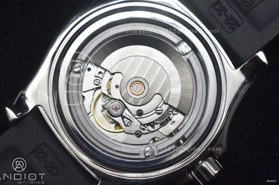 Bezel Orange Dial Superocean Automatic 44 TF A2824 Black Edition Rubber On Strap Best 1:1 Black 0511